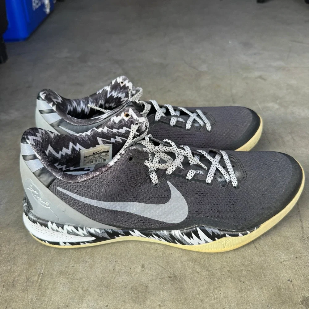 Nike Kobe 8 System BHM Philippines Men 10 Gray Geometric 583659-001 Sneaker Shoe